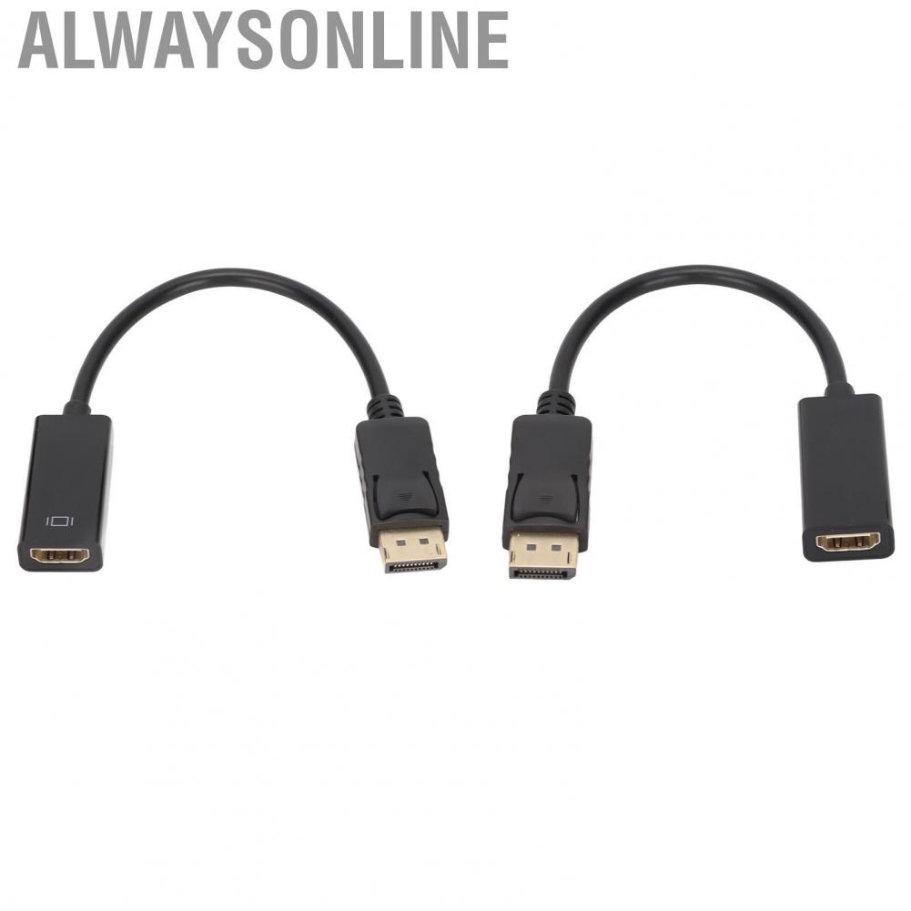 Alwaysonline DP DisplayPort To HD Multimedia Interface Adapter Cable For TV  Projector