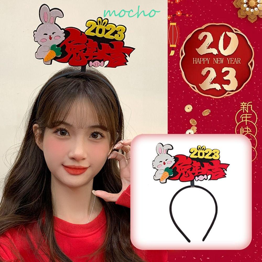 Băng Đô Cài Tóc Họa Tiết Chữ HAPPY New Year 2023 Dễ Thương
