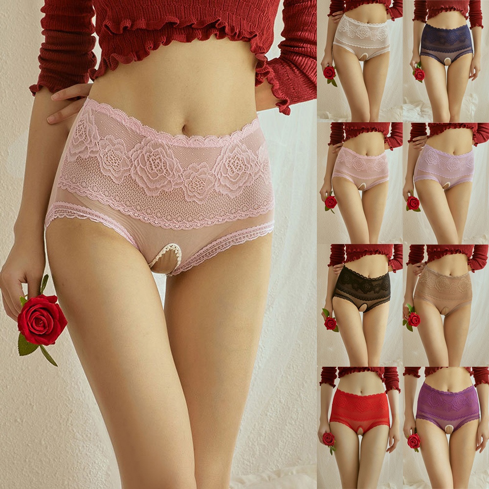 1 * Quần Lót Cotton + Vải Viscose Nhiều Màu Sắc Kích Thước M ~ XL Hở Đáy Xuyên Thấu