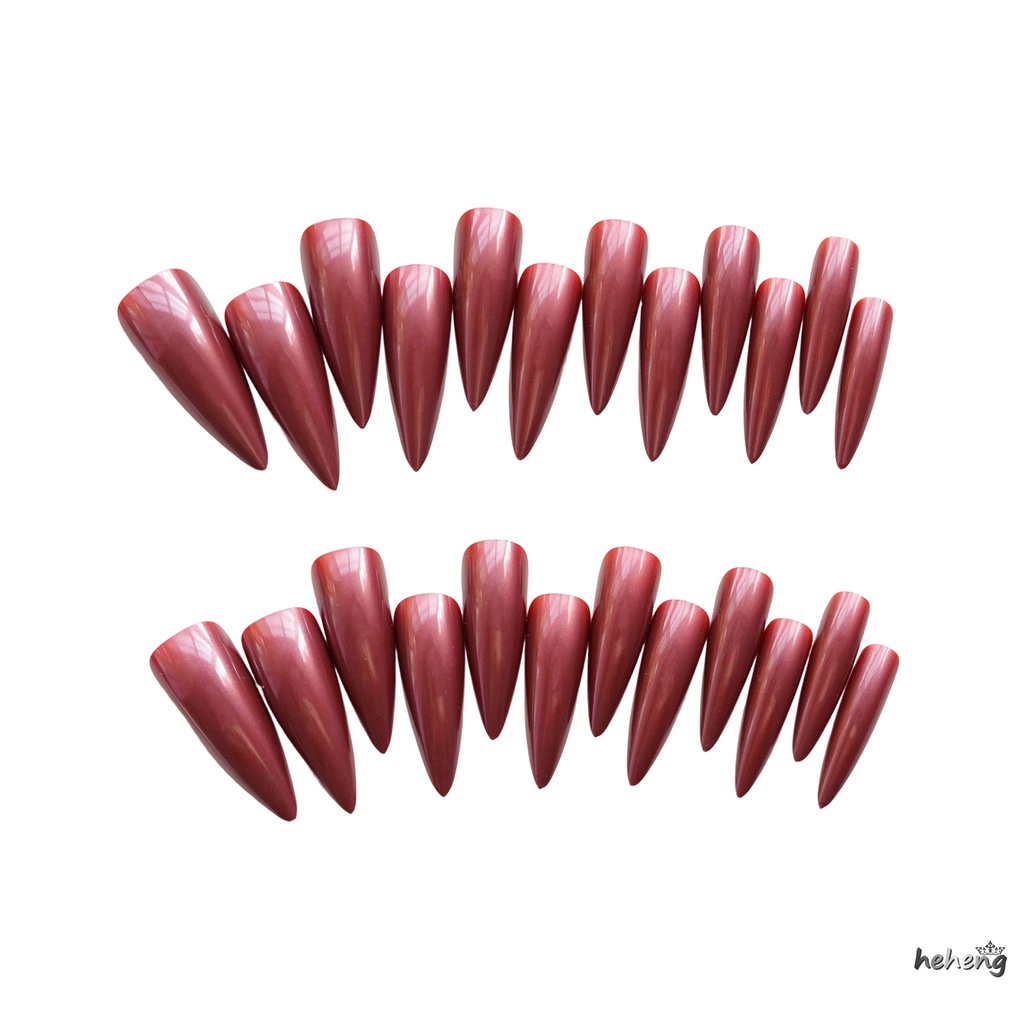 Móng Tay Giả Màu Đỏ Bóng Lâu Trôi Chống Thấm Nước An Toàn