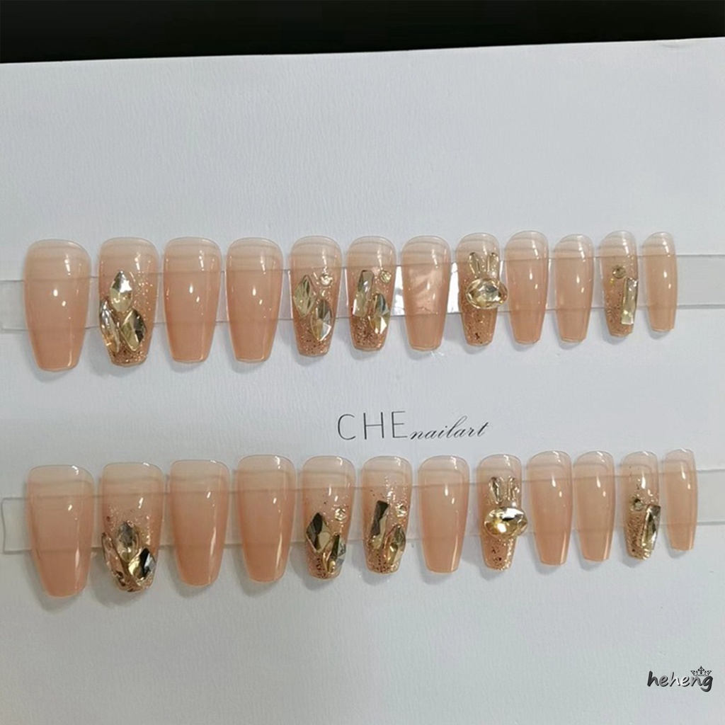 Móng Tay Giả Màu Vàng Xuyên Thấu Thoải Mái Cho Nữ