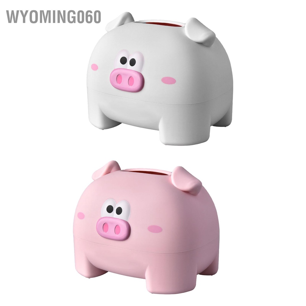 Wyoming060 Hộp đựng khăn giấy dễ thương trang trí hình con heo cho bàn