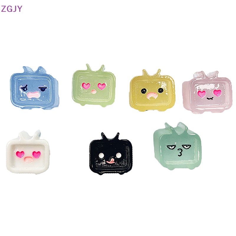 Set 5 Mô Hình Đồ Chơi Các Nhân Vật Hoạt Hình Bằng Nhựa Resin Phát Sáng Diy Mới