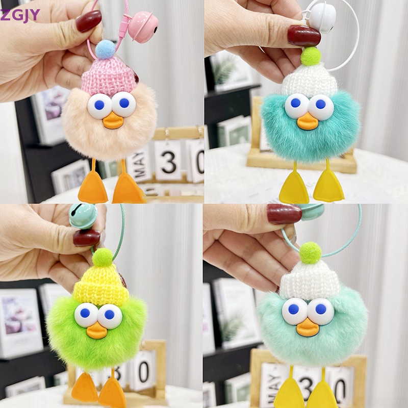 1 Móc Khóa Banh Lông Thỏ Nhiều Màu Mới