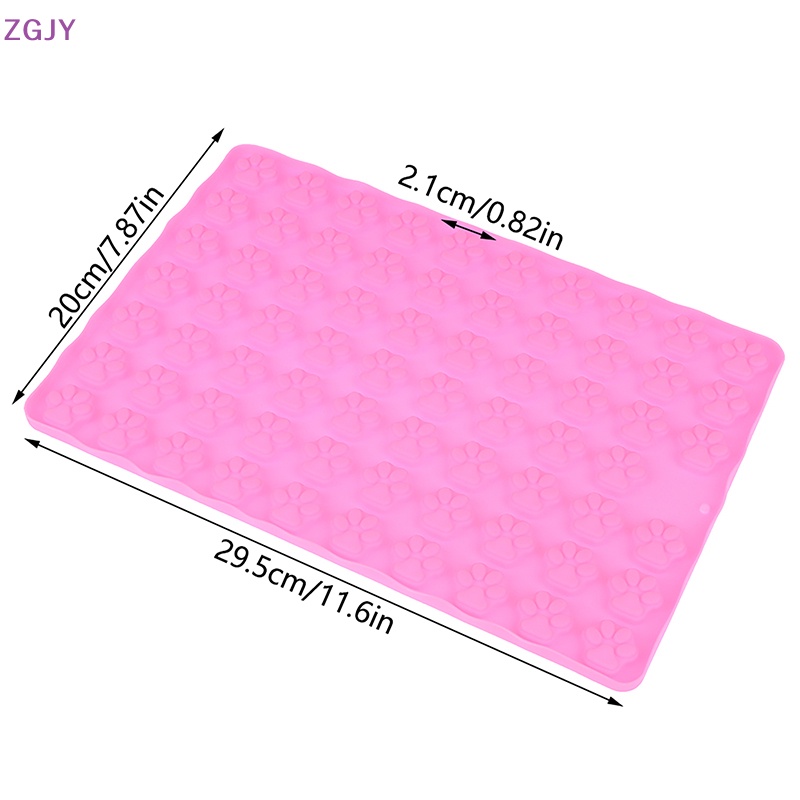 1 Khuôn Silicon 69 Ngăn Tạo Hình Dấu Chân Chó / Mèo Dễ Thương Mới