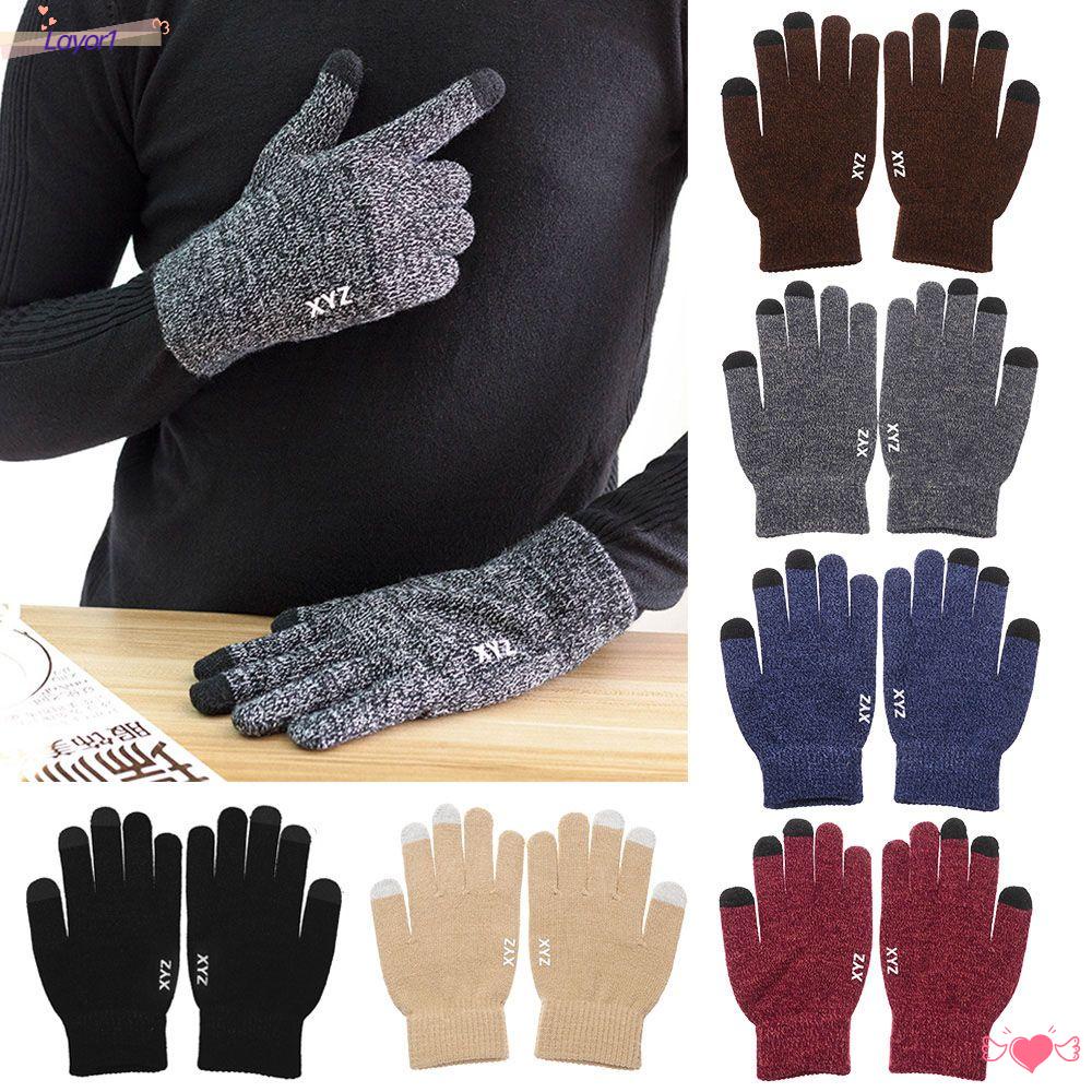 1 Đôi Găng Tay Giữ Ấm Mùa Đông Có Thể Chạm Màn Hình Cảm Ứng Dành Cho Nam Nữ