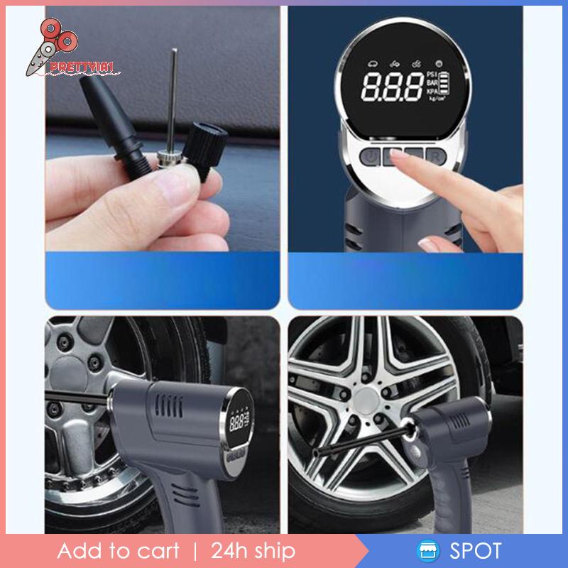 [Prettyia1] Máy Bơm Lốp Xe Điện Tử Không Dây Màn Hình Kỹ Thuật Số Bền Bỉ