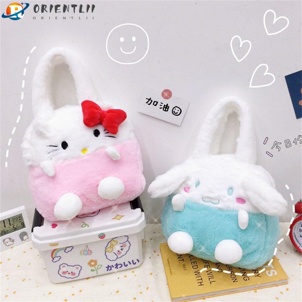 Túi Đeo Chéo Hình Cinnamoroll Nhồi Bông Dễ Thương Cho Bé Gái