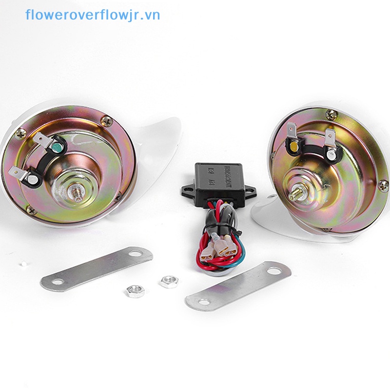 Set 2 Còi Hơi Hình Ốc Sên 12V 8 Bằng Giọng Nói Chống Nước Thông Dụng Cho Xe Hơi Xe Máy