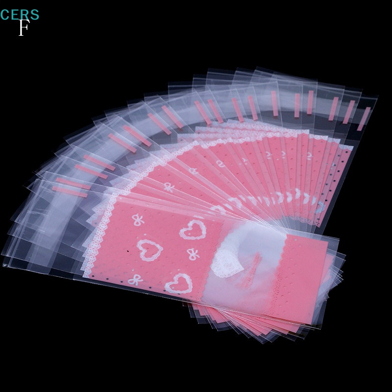 Set 100 Túi Nhựa Mini Tự Dính Đựng Bánh Quy Tiện Lợi