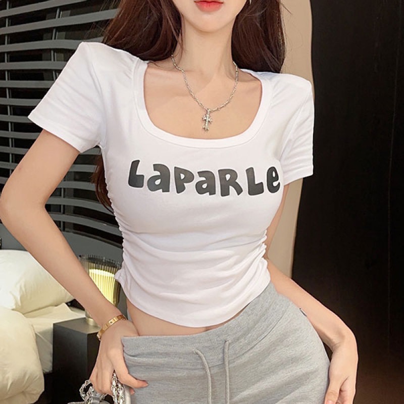 Áo Thun Ngắn Tay In Chữ Đơn Giản Thời Trang