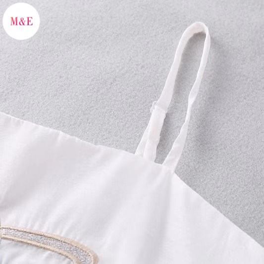 M &amp; E New Style 2023 Hán Phục Hai Dây Quấn Ngực Thêu Hình Chim Hạc Phong Cách Cổ Điển Cách Tân Siêu Thần Tiên Mùa Hè