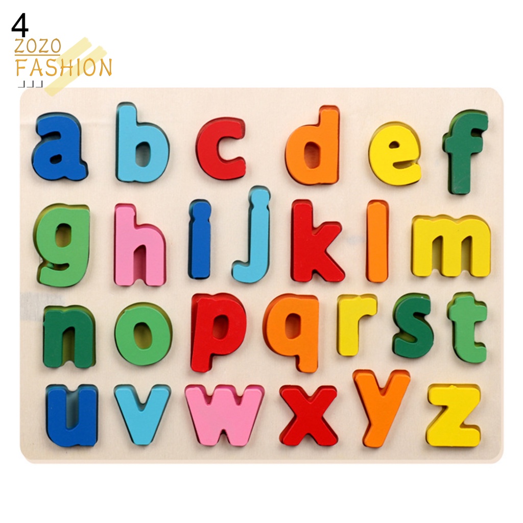 Bộ Đồ Chơi Xếp Hình Bảng Chữ Cái ABC Bằng Gỗ Dành Cho Trẻ Em