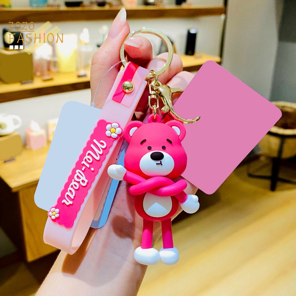 Móc Chìa Khóa Hình Chú Gấu / Quả Mọng Thân Thiện Với Môi Trường