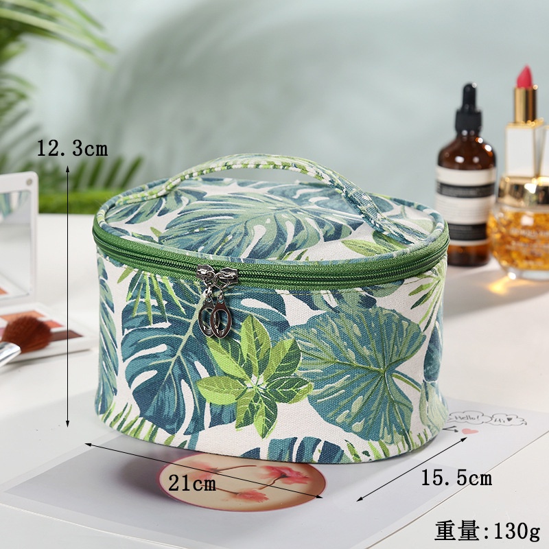 Túi Đựng Mỹ Phẩm Bằng Vải canvas cotton Nguyên Chất Sức Chứa Lớn In Họa Tiết Nghệ Thuật Sáng Tạo Có Thể Giặt Rửa Cho Nữ