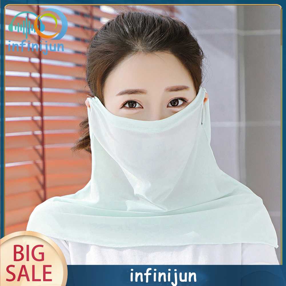 Khẩu Trang Bằng Lụa Lạnh Mềm Mỏng Thoáng Khí Chống Tia Cực Tím Dành Cho Nam