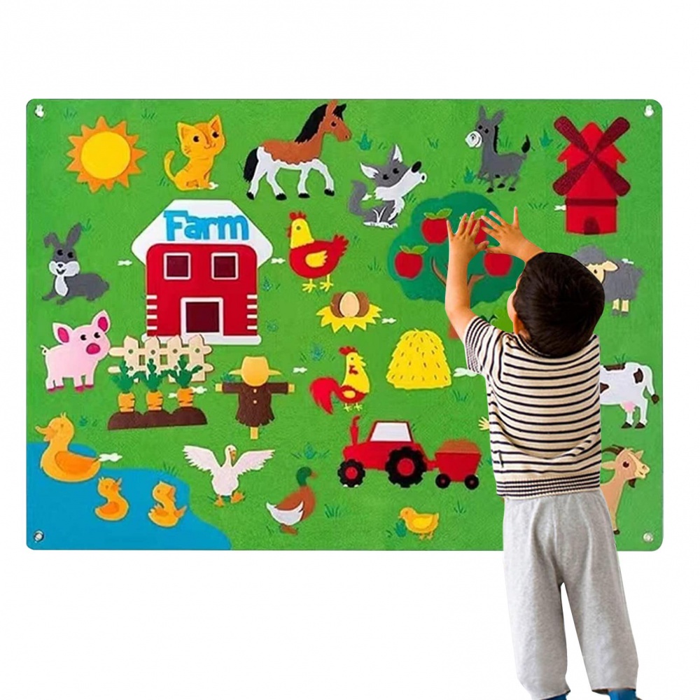 Bộ Bảng Vải Nỉ Kể Chuyện Ba Chiều 3.44Ft Kèm Móc Treo Có Thể Tái Sử Dụng