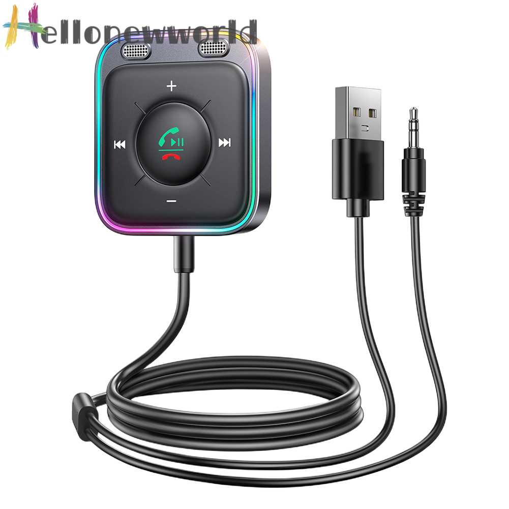 Bộ Chuyển Đổi Âm Thanh Bluetooth 5.3 AUX Kép Cho Xe Hơi