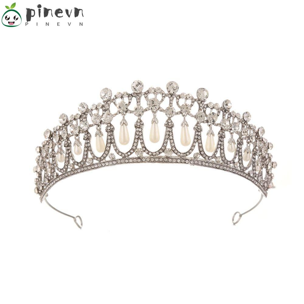 Vương Miện Cài Tóc Đính Đá Lấp Lánh Cho Cô Dâu