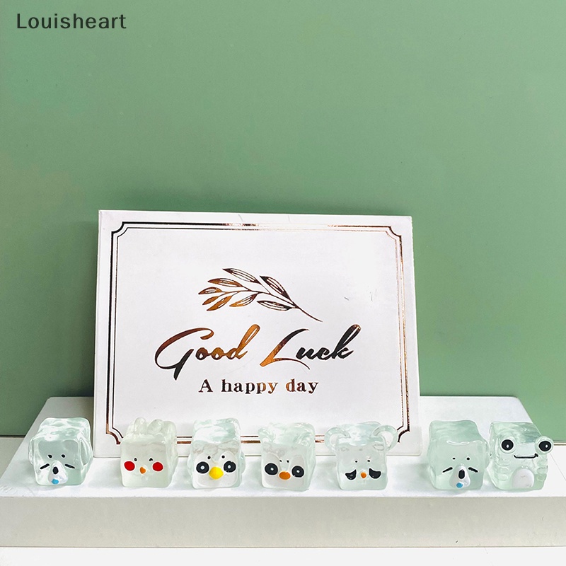 Bộ 5 Khối Đá Phát Sáng Hình Động Vật Mini Bằng Nhựa Resin DIY Trang Trí Nhà Cửa