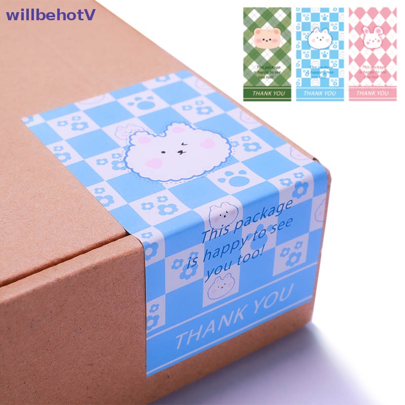 Bộ 50 Miếng Dán Hình Chữ Nhật / Gấu / Chữ Nhật / Chữ Nhật 10CM * 5CM Độc Đáo Trang Trí Gói Quà