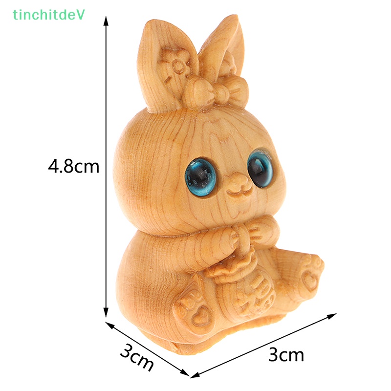 [TinchitdeV] Mặt Trang Trí Xe Hơi / Túi Xách Mini Khắc Hình Thỏ Tifu Bằng Gỗ Dễ Thương Làm Quà Tặng Cho Bé [Mới]