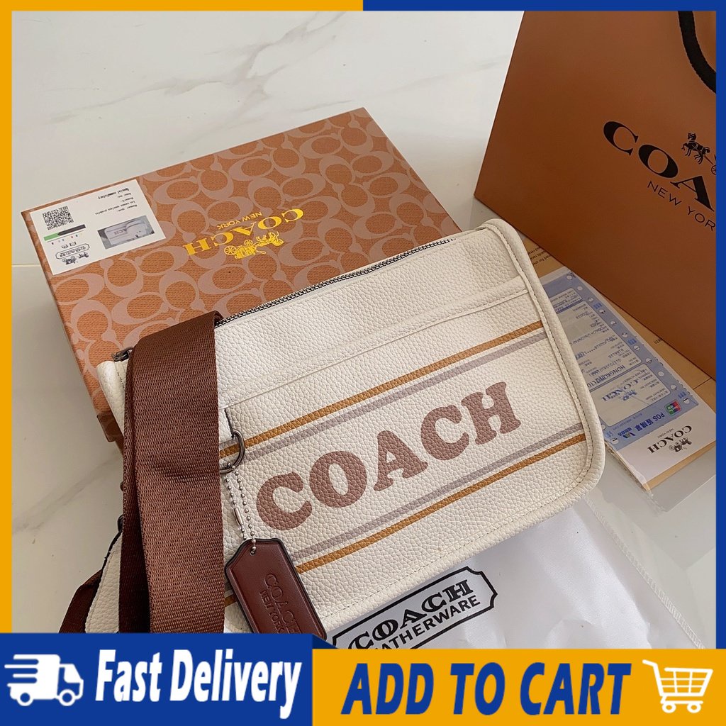Túi đeo Chéo Coach Nam Nữ Da PU Túi đeo Vai đi Học đi Chơi Phong Cách Hàn Quốc