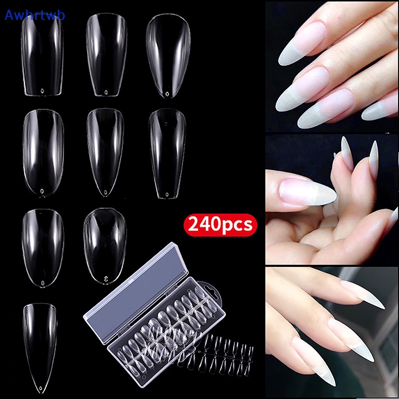 Set 240 Móng Tay Giả Nối Dài Trang Trí Nghệ Thuật Tiện Dụng Mới