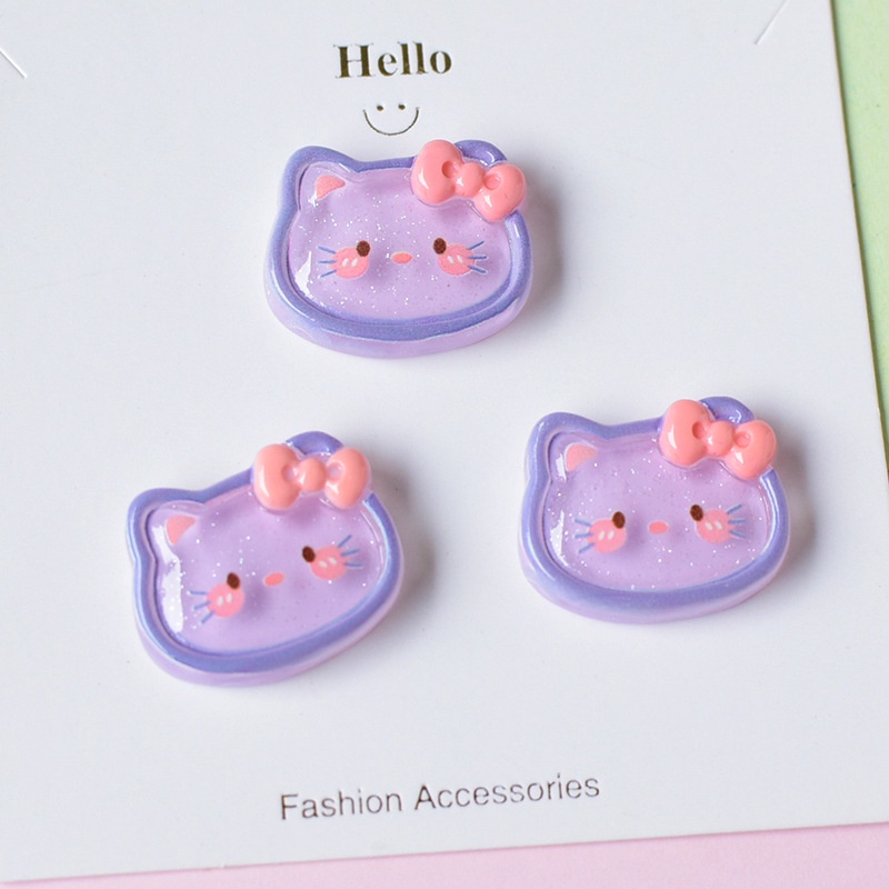 Set 10 Phụ Kiện Trang Trí Ốp Điện Thoại Trong Suốt Hình Thỏ Và Hoa Anh Đào Bằng Nhựa Resin Diy