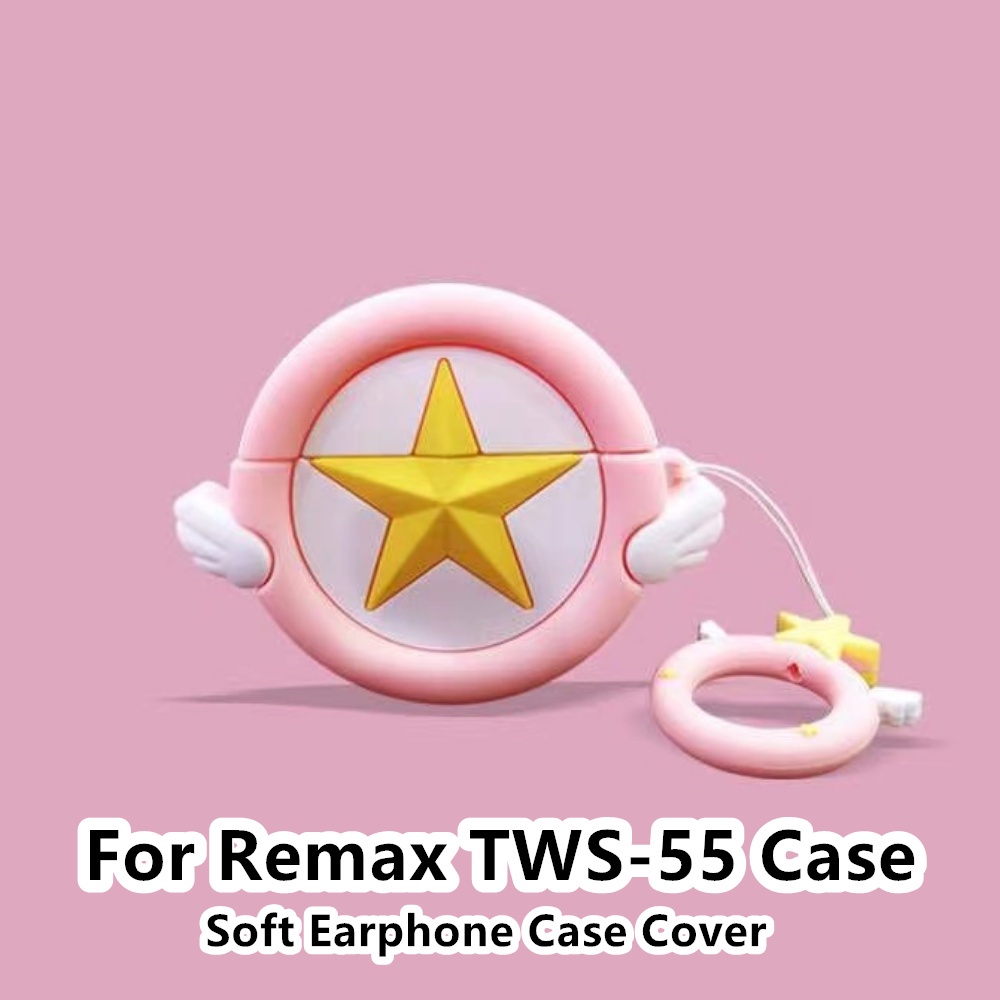 Vỏ Bảo Vệ Hộp Sạc Tai Nghe Remax TWS-55 Chống Rơi Họa Tiết Hoạt Hình Cho Remax TWS-55