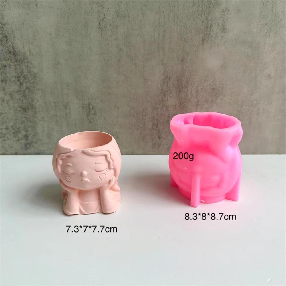 Khuôn Silicone Làm Chậu Hoa / Ống Đựng Bút Thủ Công DIY Dễ Thương Trang Trí Nhà Cửa