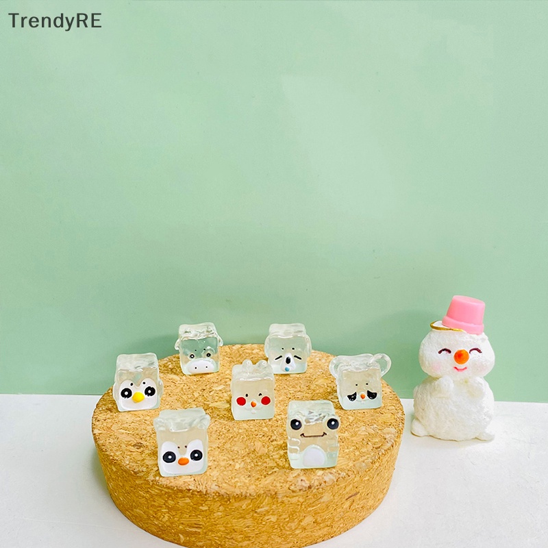 Set 5 Viên Đá Dạ Quang Mini Bằng Nhựa Resin Hình Động Vật / Chuột / Cáo / Chim Cánh