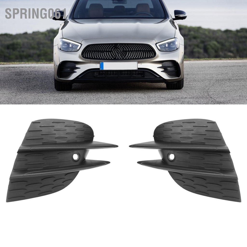 Spring061 2 Chiếc Khung Đèn Sương Mù Trái Phải Cản Dưới Nắp Lưới Tản Nhiệt Viền Thay Thế Cho Benz E-Class W213 AMG Line 2020‑2023 Facelift