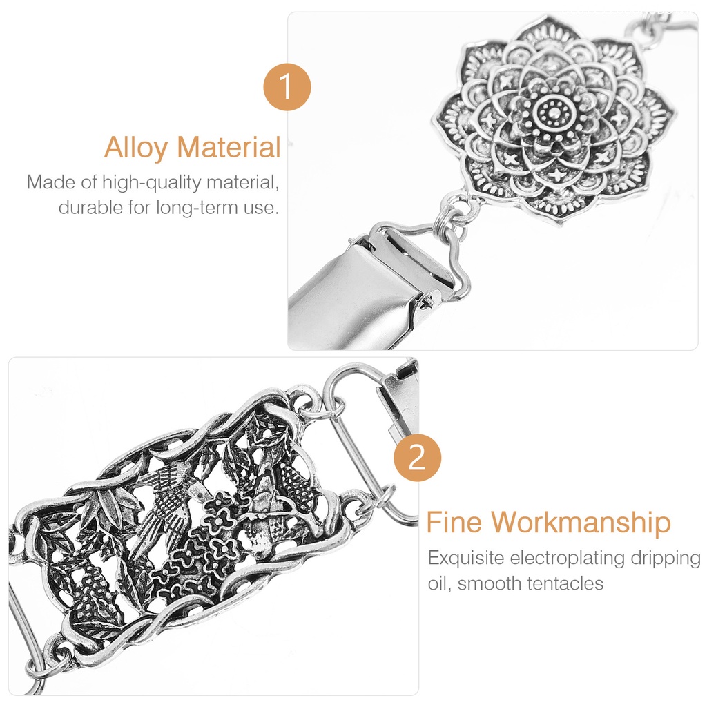 Set 4 Kẹp Dây Xích Phong Cách Cổ Điển Thanh Lịch Dành Cho Nữ