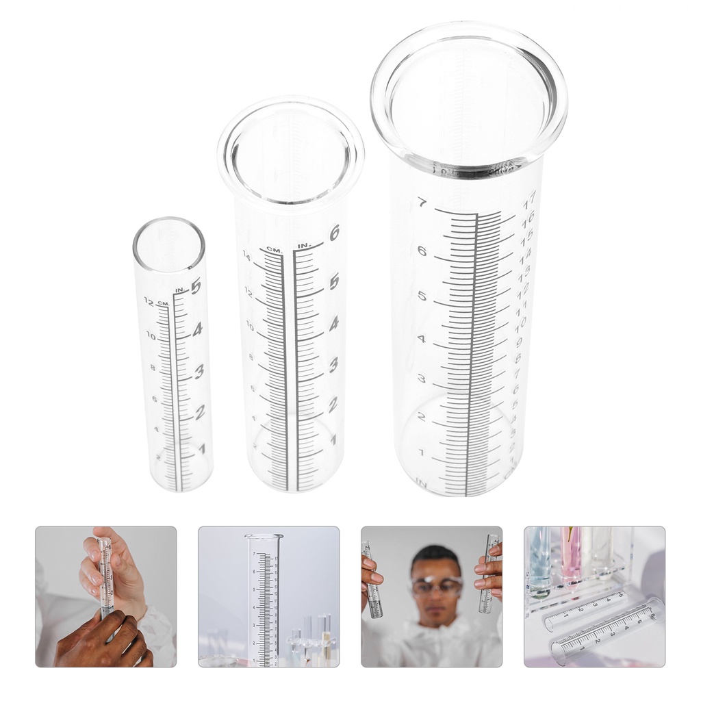 Bộ 3 Cốc Đo Lường Bằng Thủy Tinh 21x4.5cm Tiện Dụng Cho Gia Đình