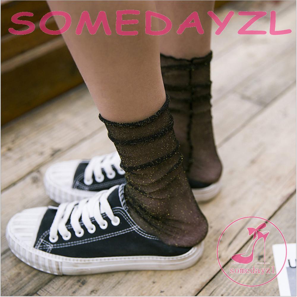 Vớ Vải Tuyn Mỏng Phối Bèo Thời Trang Mùa Hè Cho Nữ