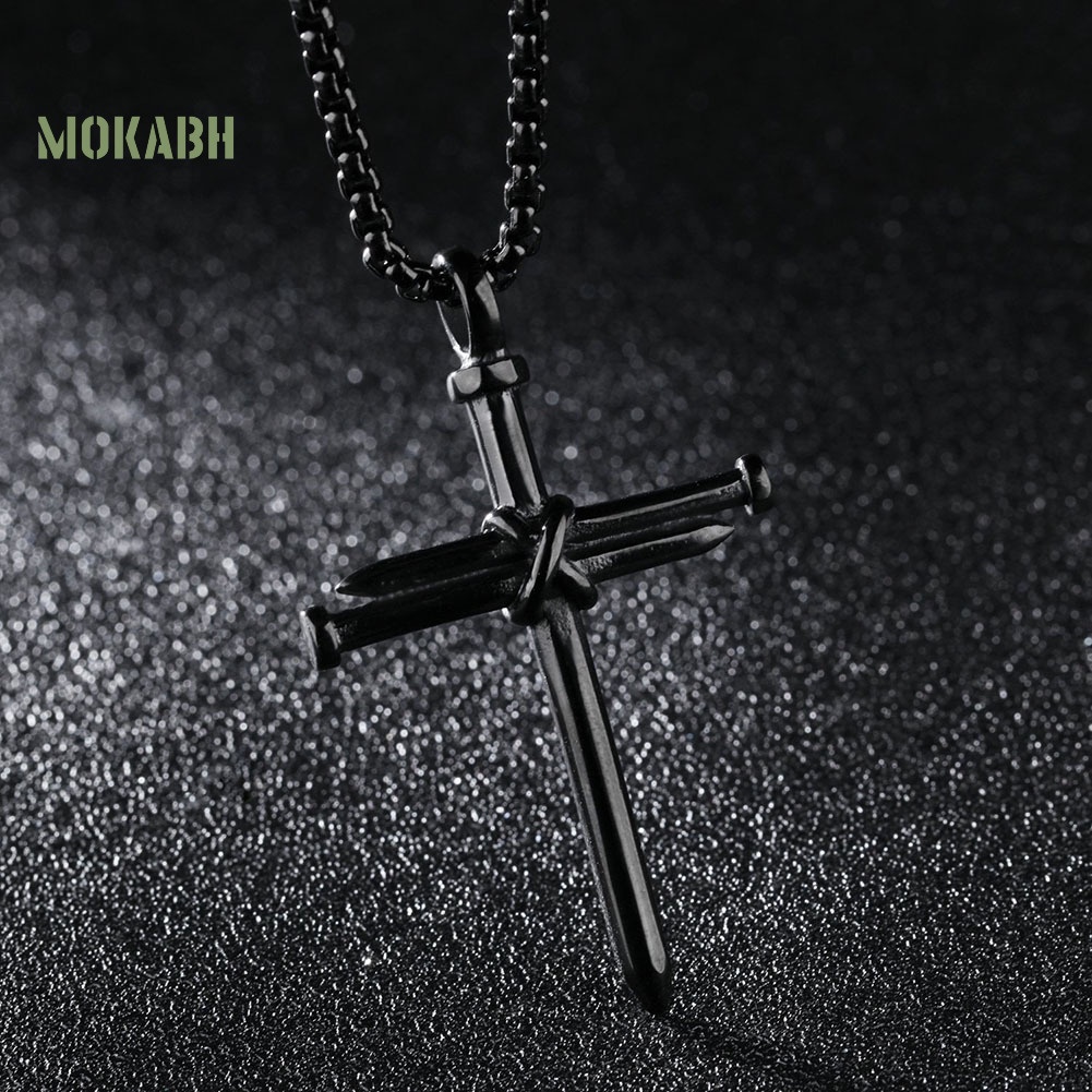 Vòng cổ Thép Titan Mặt Thánh Giá Thời Trang Cho Nam Nữ