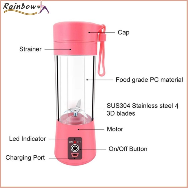 Máy ép trái cây 380ml Nhỏ Gọn Tiện Dụng