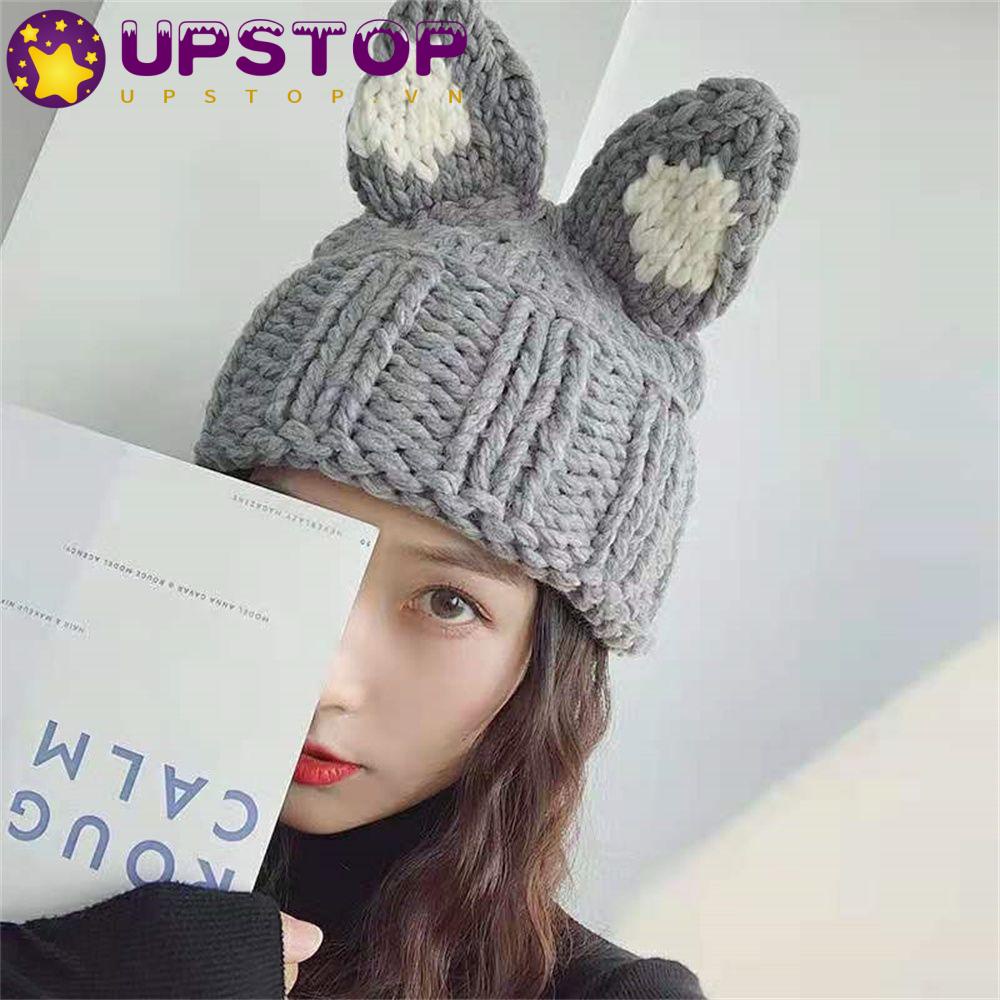 Mũ Beanie Tai Mèo Giữ Ấm Thời Trang Cho Nữ