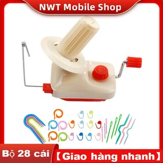 Bộ 28 cái Máy quay len loại nhỏ thiết kế đơn giản tiện dụng，Xoay len bằng tay