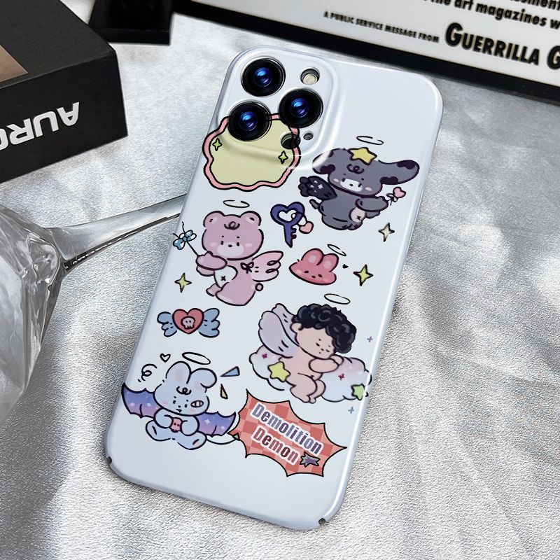 Ốp Điện Thoại Cứng Hình Thiên Thần Và Thỏ Cho Iphone 118XR / / plus 13 12iPhone14promax CT3Y