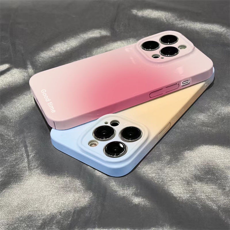 Ốp Điện Thoại Cứng Màu Hồng Bảo Vệ Toàn Diện Cho Iphone 11 8P 14 XR 71213 P3RE