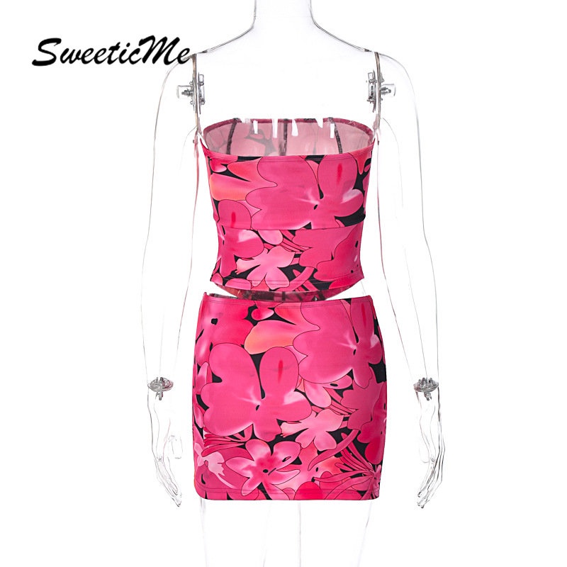 Set Áo Váy Ngắn Ôm Eo In Họa Tiết Thời Trang 2023 Quyến Rũ Cho Nữ