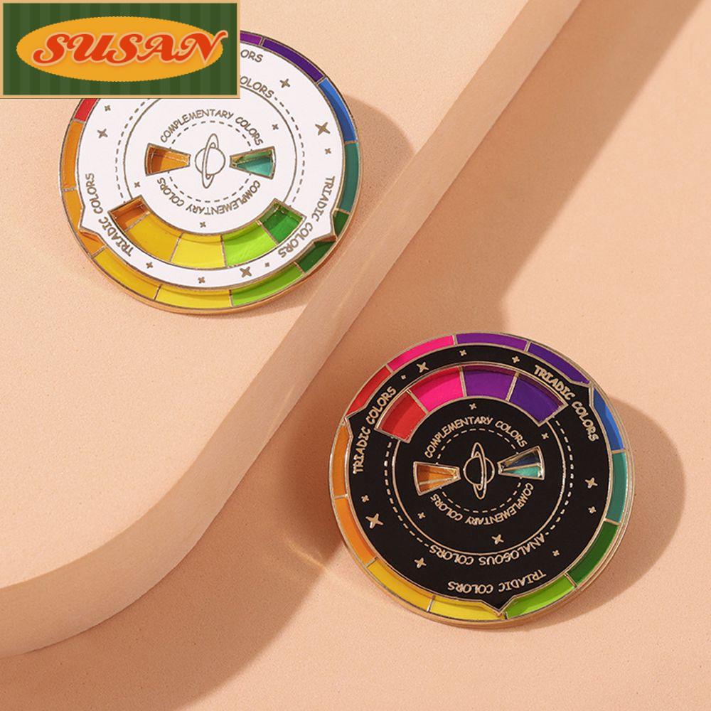 Ghim Cài Áo Hình La Bàn Nhiều Màu Sắc