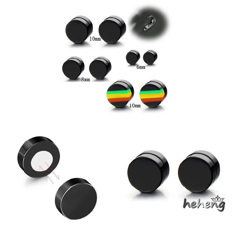 1 Đôi Bông Tai Nam Châm Tròn Acrylic Đơn Giản Không Xỏ Lỗ Bằng Acrylic Đẹp Mắt Không Cần Xỏ Lỗ Dành Cho Nam Nữ