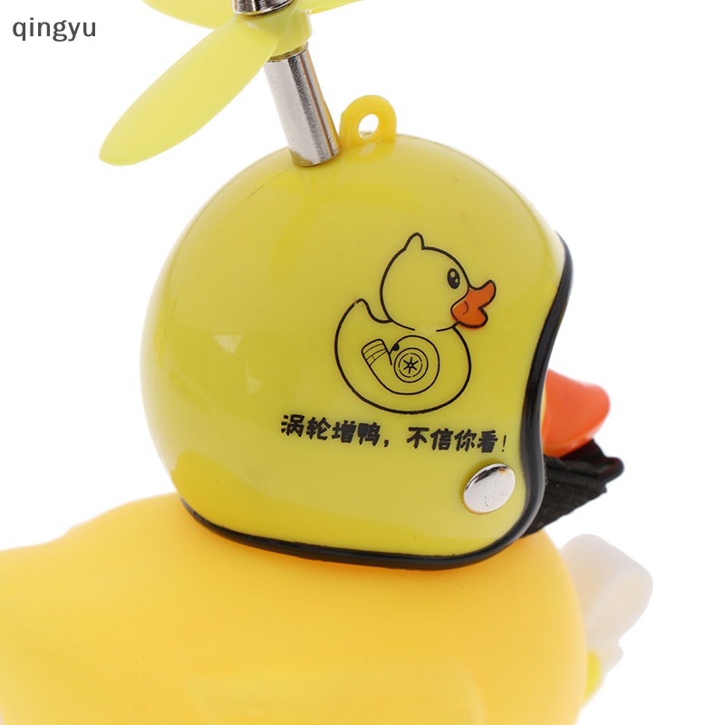 Chuông Xe Đạp Hình Vịt Hoạt Hình Đội Mũ Bảo Hiểm Có Đèn Kẹp Tóc PLI PLI Chất Lượng Cao