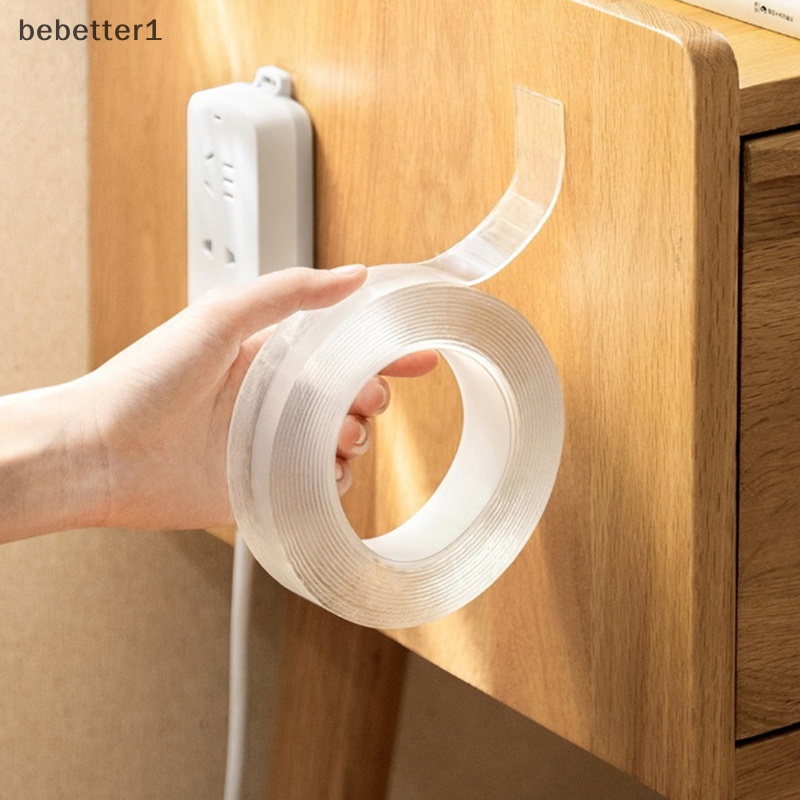 Băng Keo Hai Mặt Nano Trong Suốt Chống Thấm Nước Tái Sử Dụng Tiện Lợi 1 / 2 / 3 / 5M
