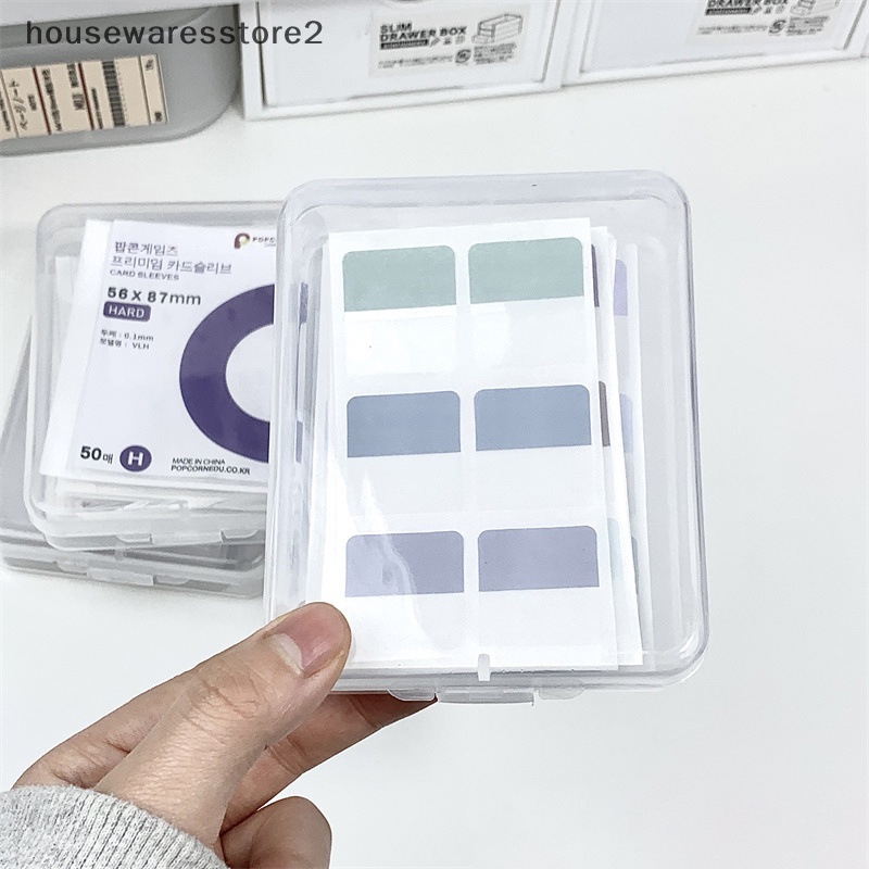 Hộp Đựng Thẻ Trong Suốt Phân Loại Tiện Dụng Để Bàn 2 Ngăn