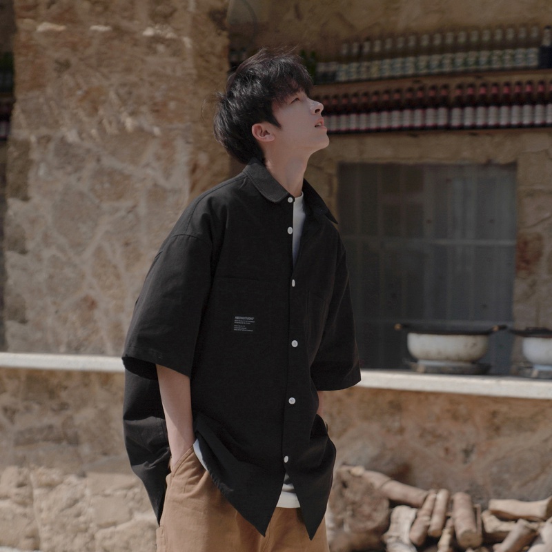 Ông Mr... Áo Sơ Mi Nam Ngắn Tay Phong Cách Mới Mùa Hè 230g