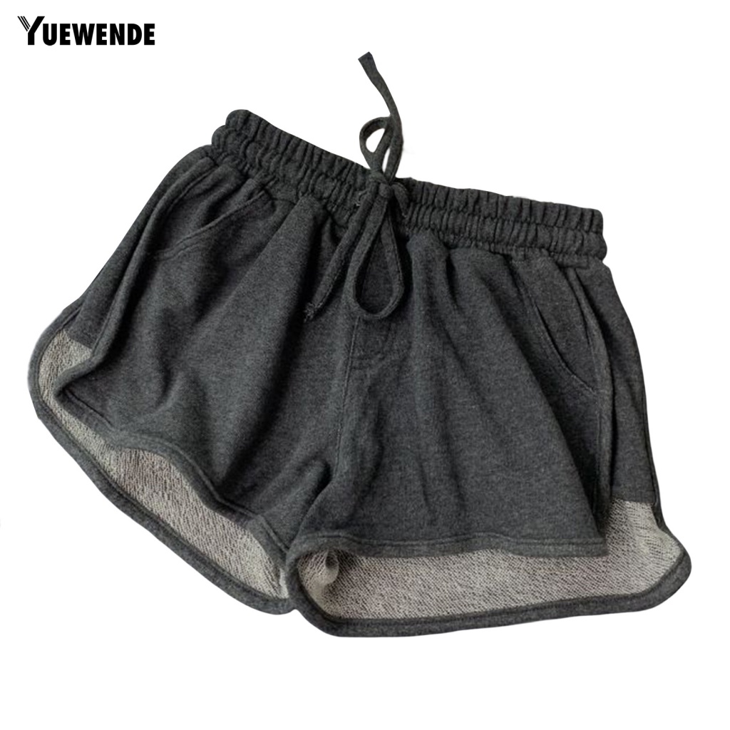 Yue.z Lady Quần Short Thể Thao Màu Trơn